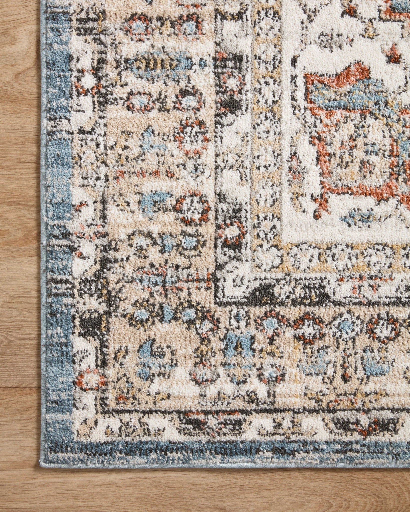 lifestyle view of Odette Sky / Multi luxury Rug