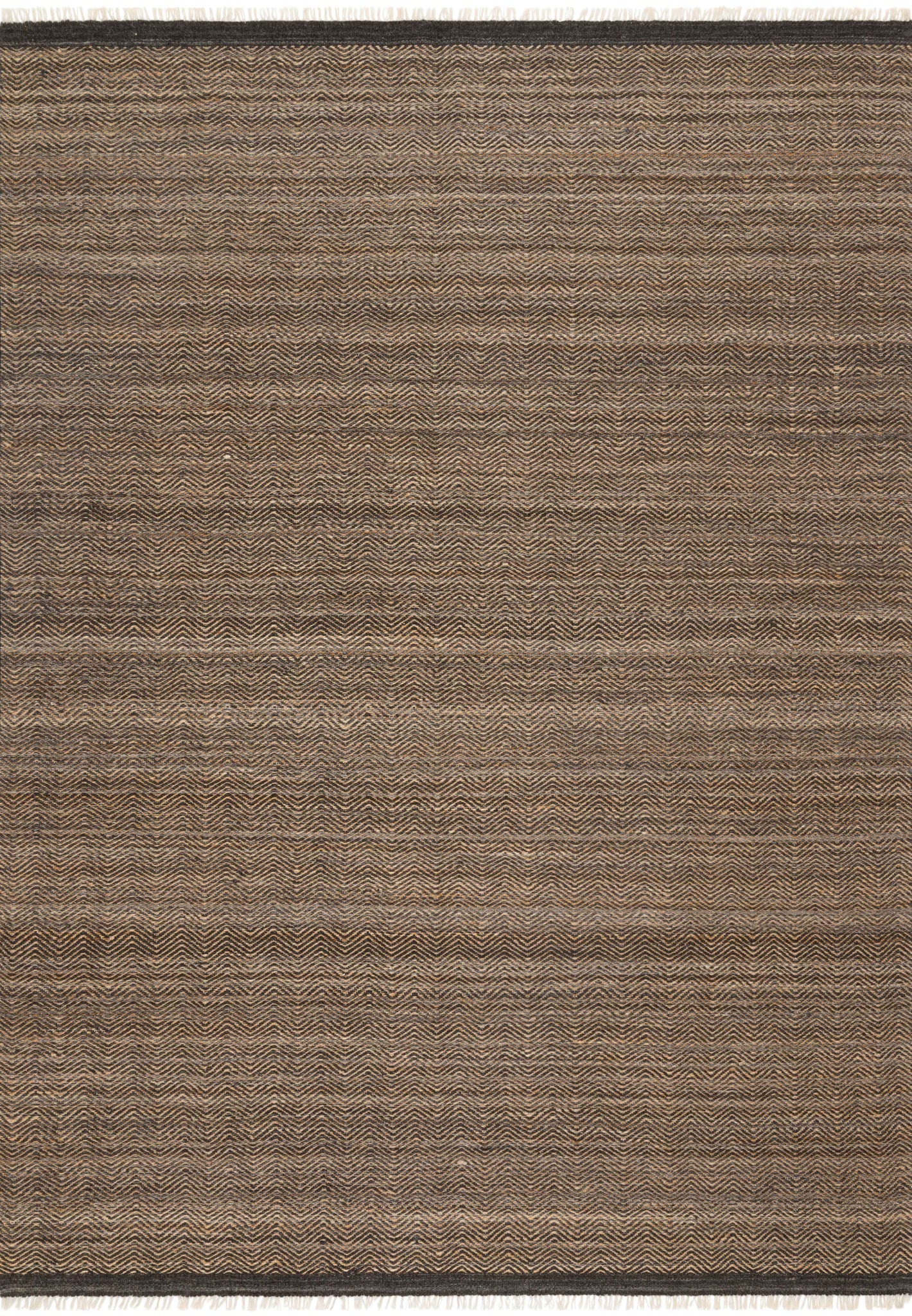 front view of Omen Mocha luxury Rug