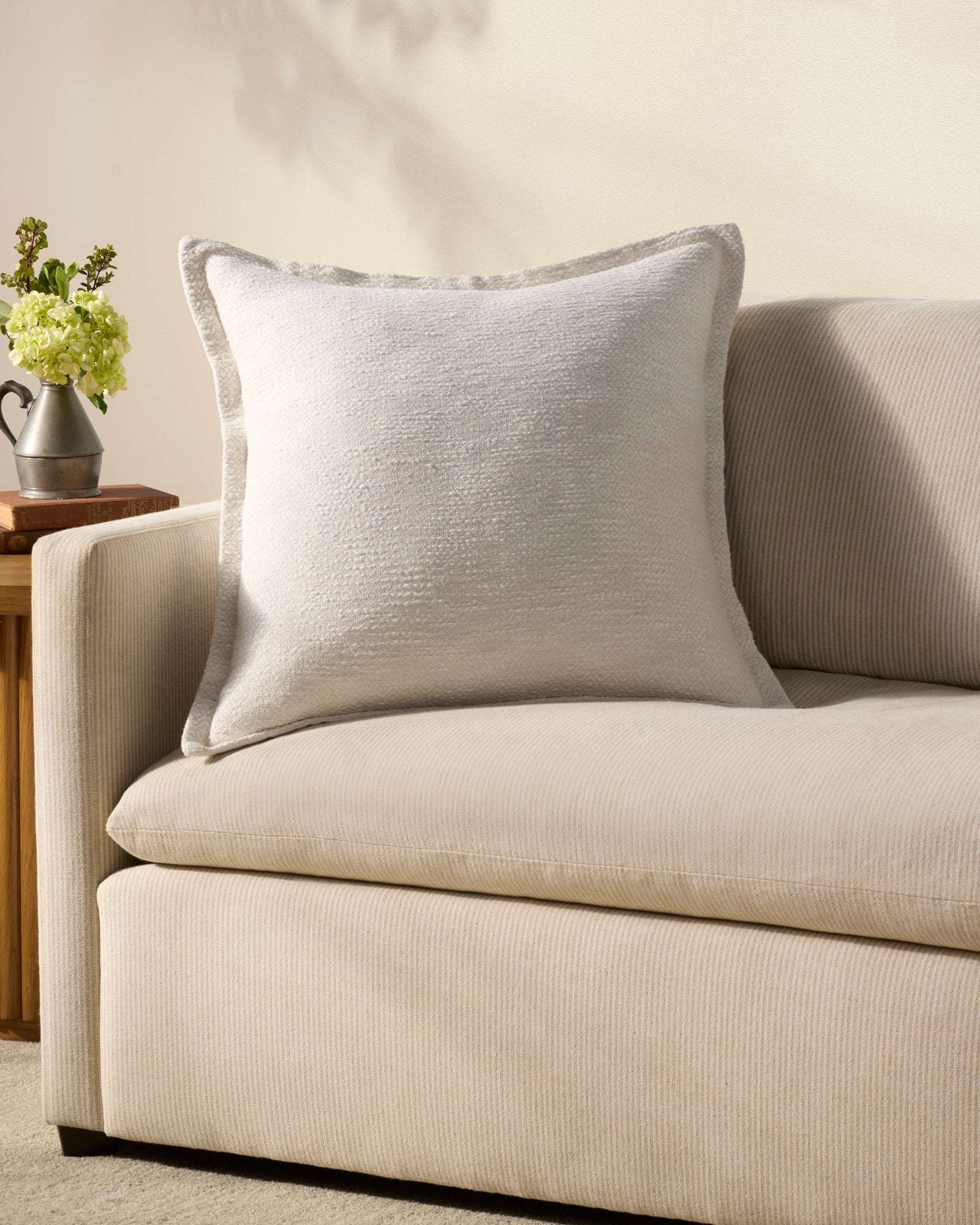 Morris White Pillow — a Loloi pillow at Laurie Yapp Home.