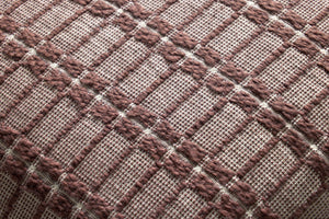 Poe Burgundy Pillow - Macro Detail (H)