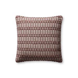 Poe Burgundy Pillow - Aerial Image