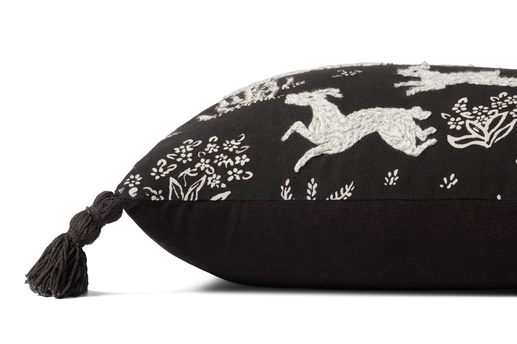 Black / Ivory Pillow - Rug Corner (H)