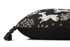 Black / Ivory Pillow - Rug Corner (H)