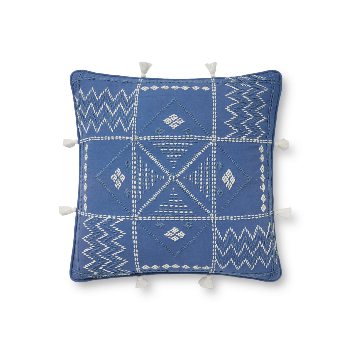 Blue / Ivory Pillow - Aerial Image