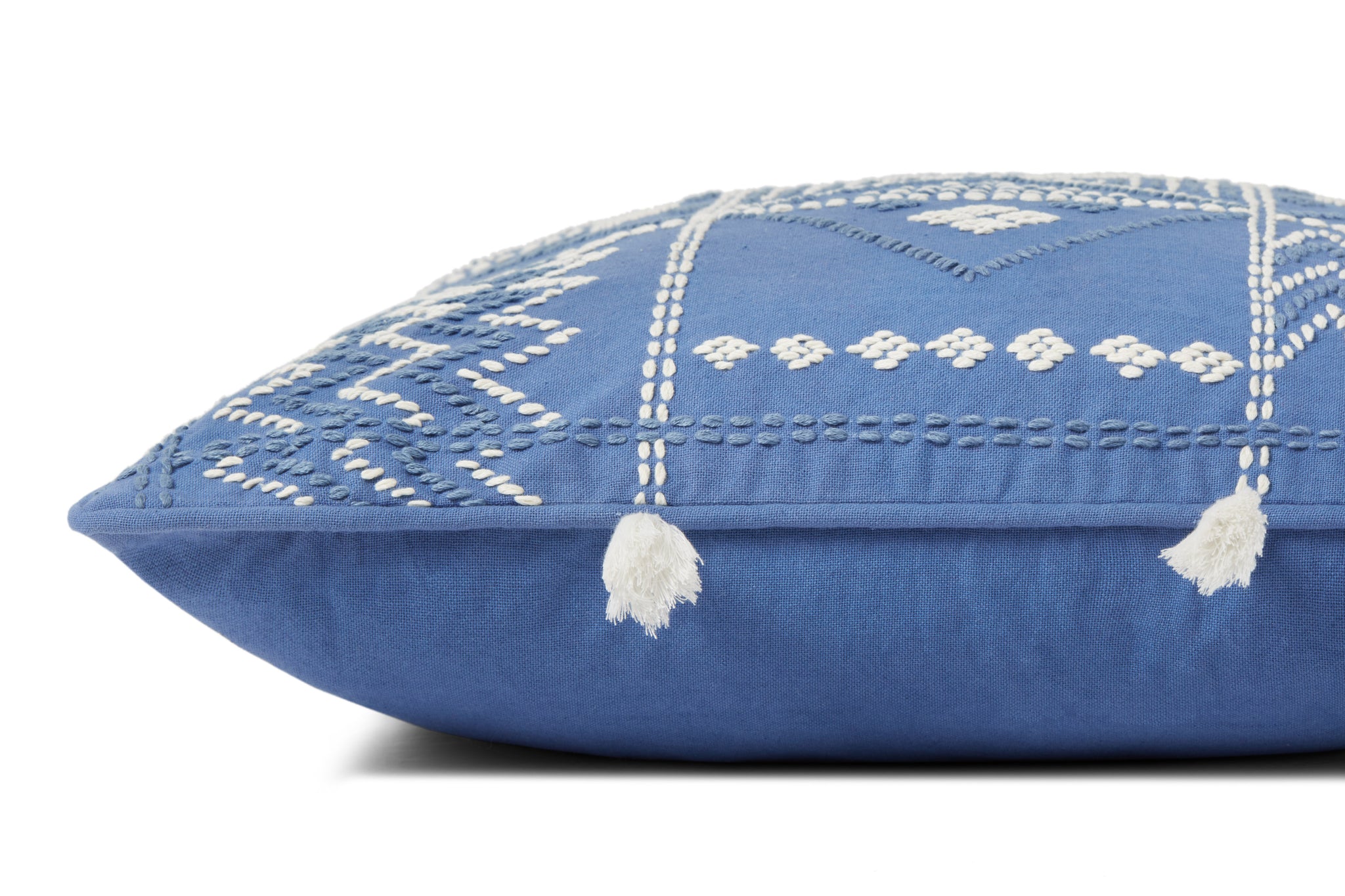 Blue / Ivory Pillow - Rug Corner (H)