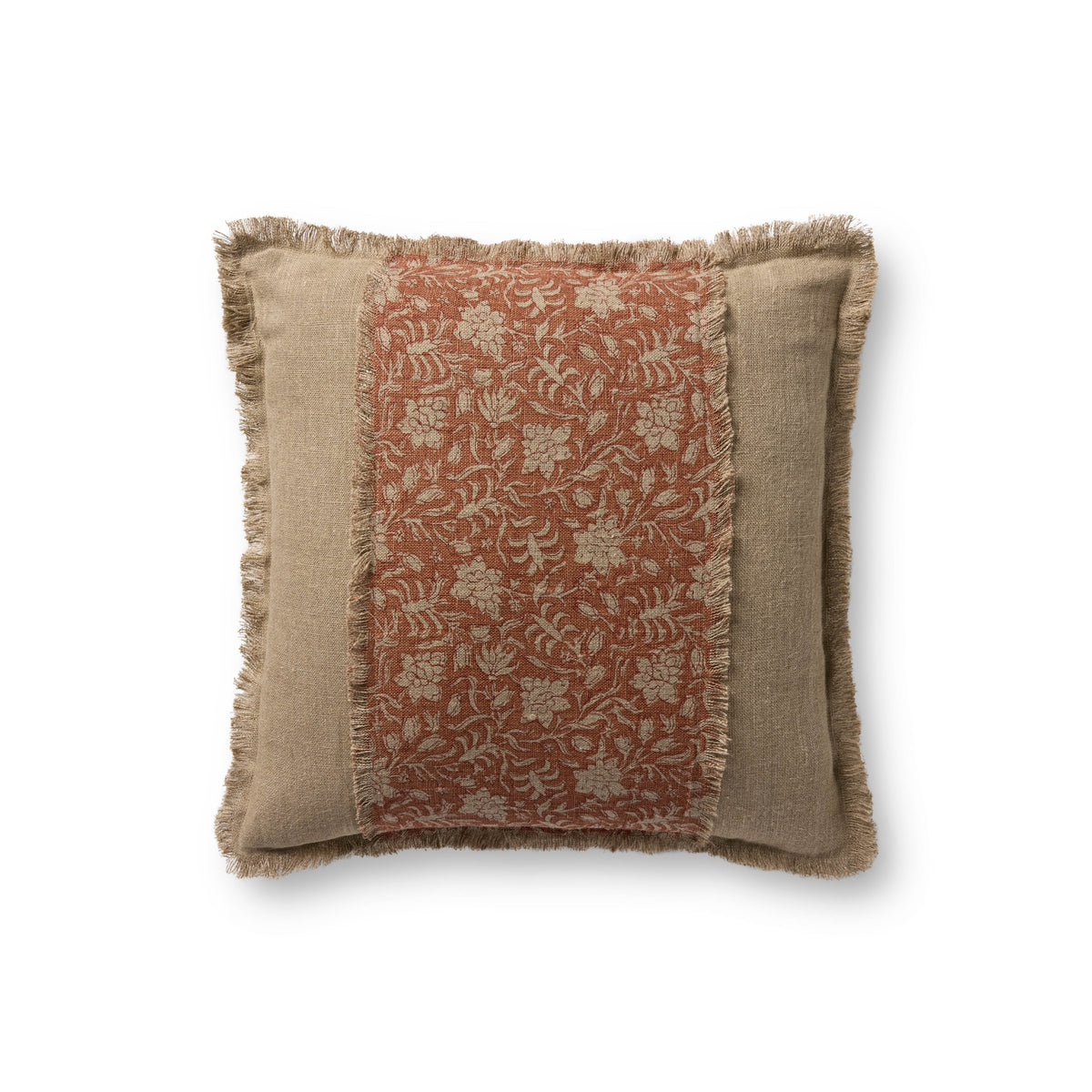 Orange / Natural Pillow - Aerial Image