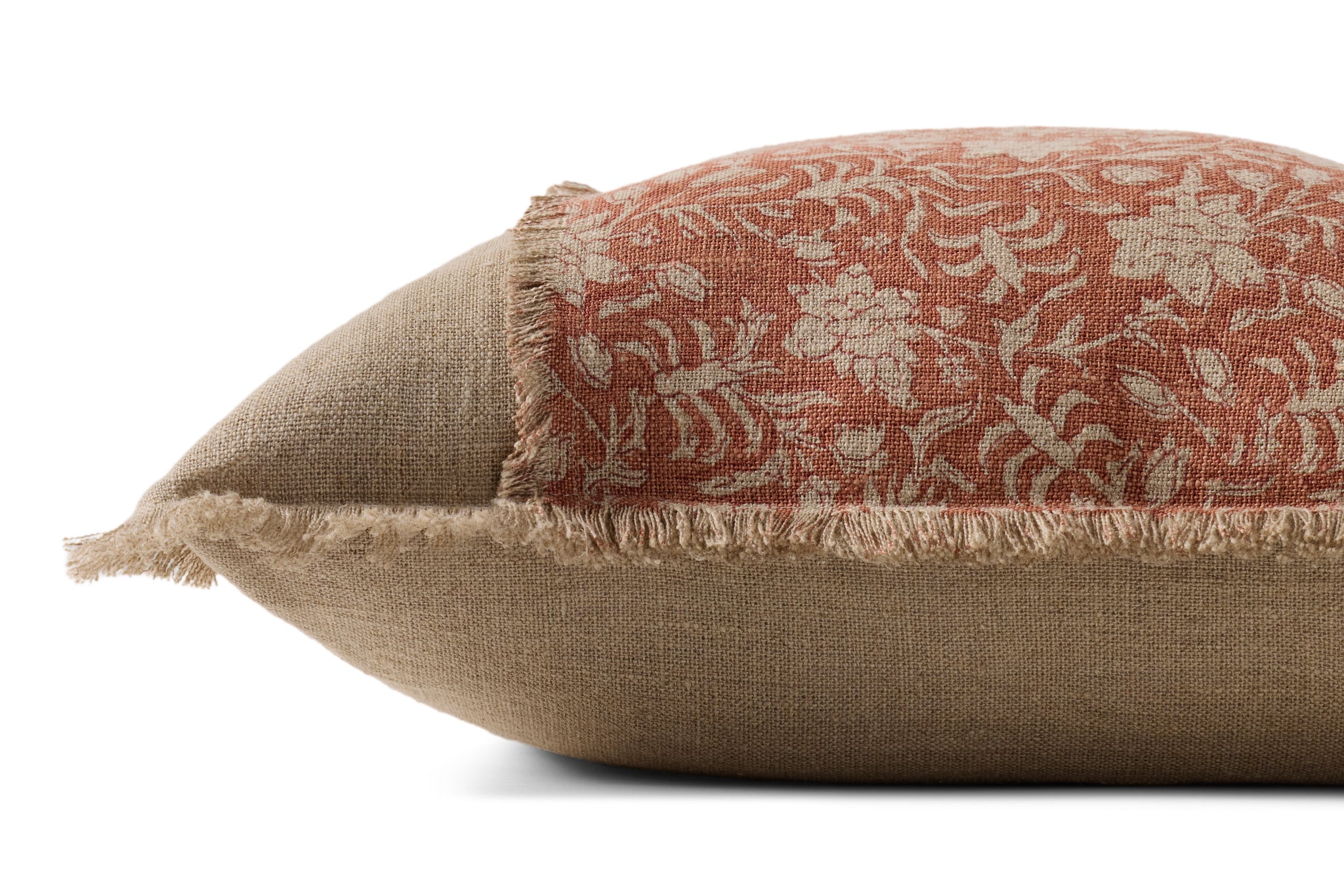 Orange / Natural Pillow - Rug Corner (H)