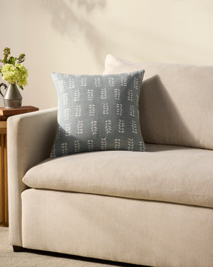 Tully Light Blue Pillow - Roomscene #3 (V)
