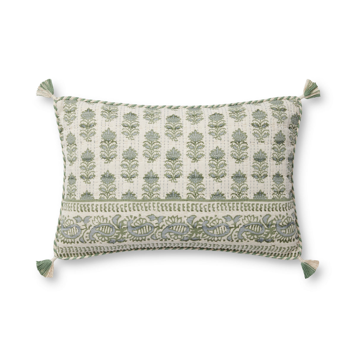 Sage / Ivory Pillow - Aerial Image