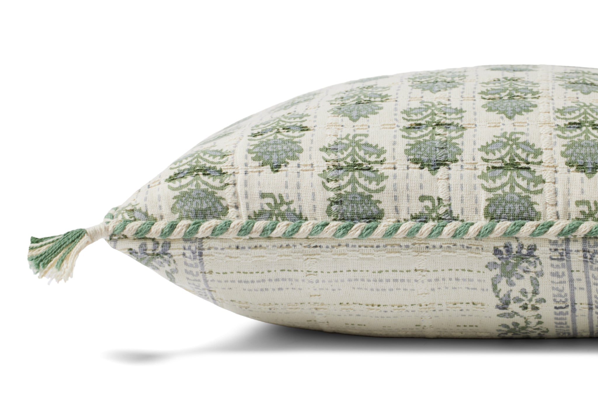 Sage / Ivory Pillow - Rug Corner (H)