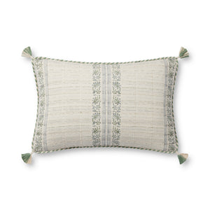Sage / Ivory Pillow - Aerial Product Image Reverse (V)