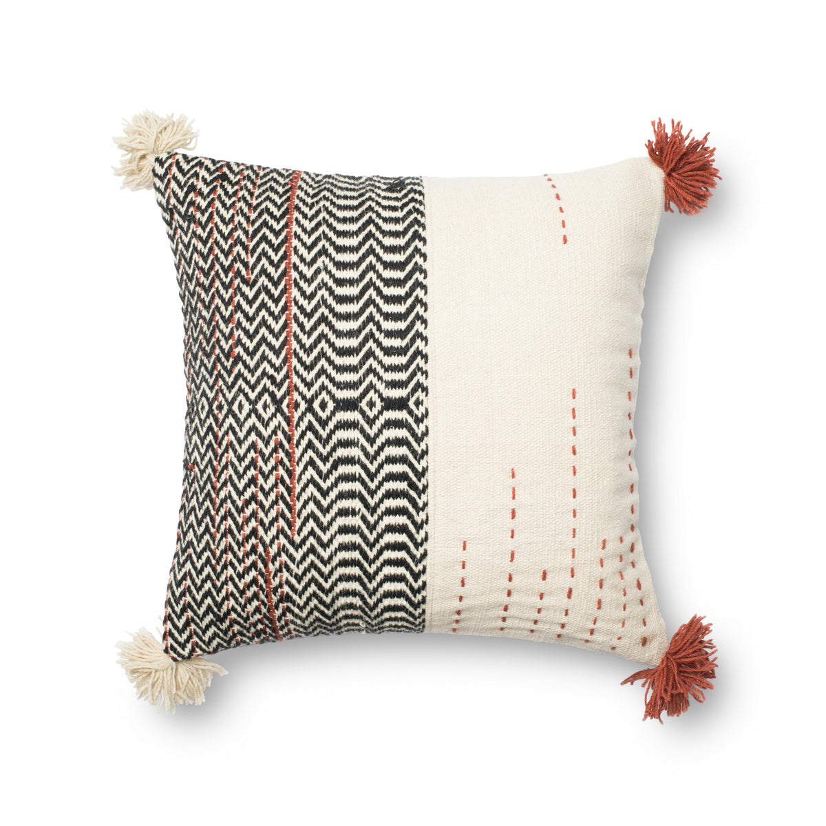 Black / Ivory Pillow - Aerial Image