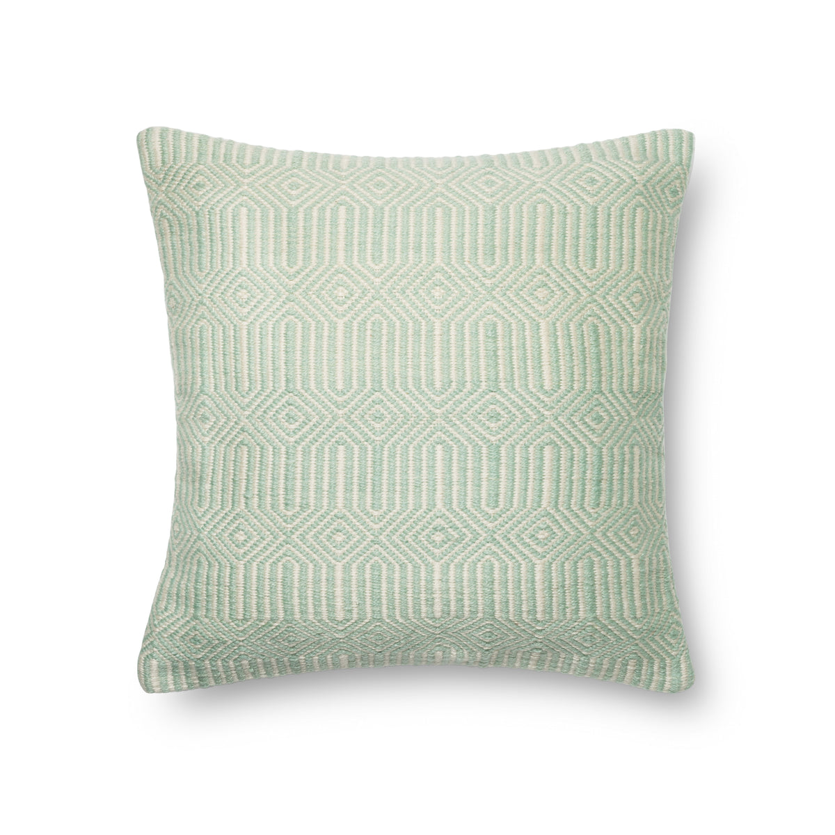 Aqua / Ivory Pillow - Aerial Image