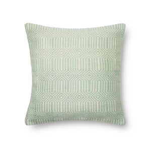 Aqua / Ivory Pillow - Aerial Image