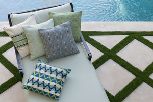 Green / Ivory Pillow - Roomscene #1 (H)