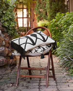Black / Ivory Pillow - Roomscene #1 (V)
