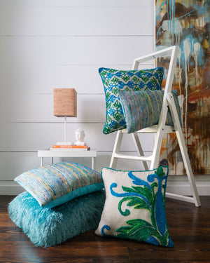 Blue / Multi Pillow - Roomscene #1 (V)
