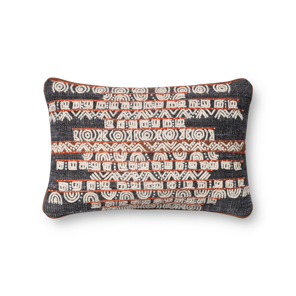 Blue / Rust Pillow - Aerial Image