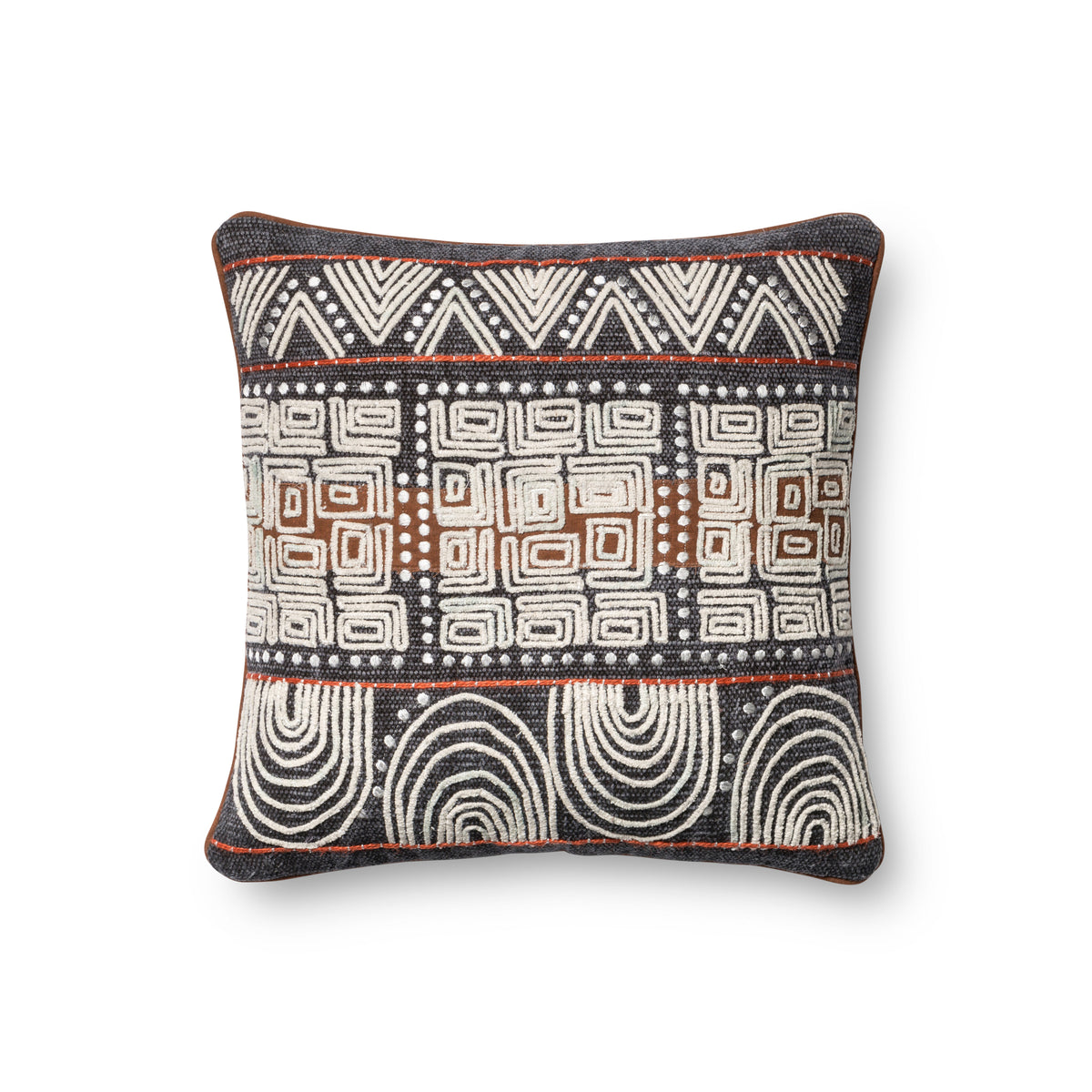 Blue / Rust Pillow - Aerial Image