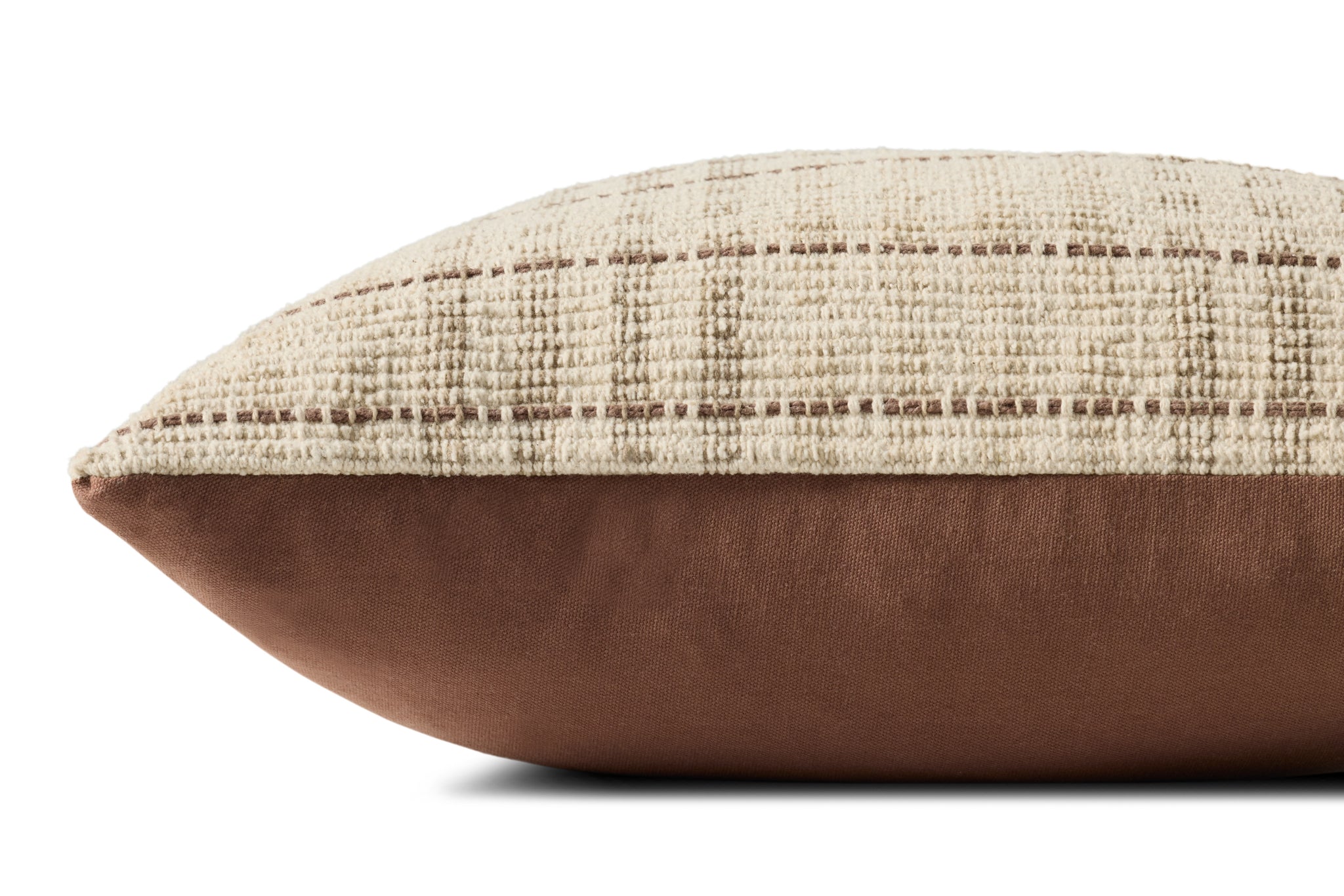 Vinnie Ivory / Brown Pillow - Organic Detail (H)