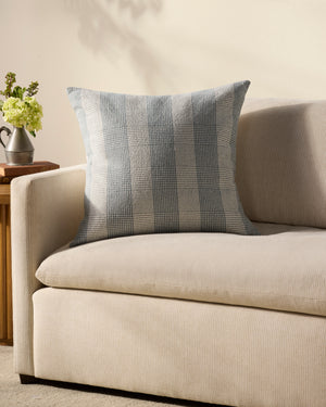 Auggie Blue / White Pillow - Roomscene #3 (V)