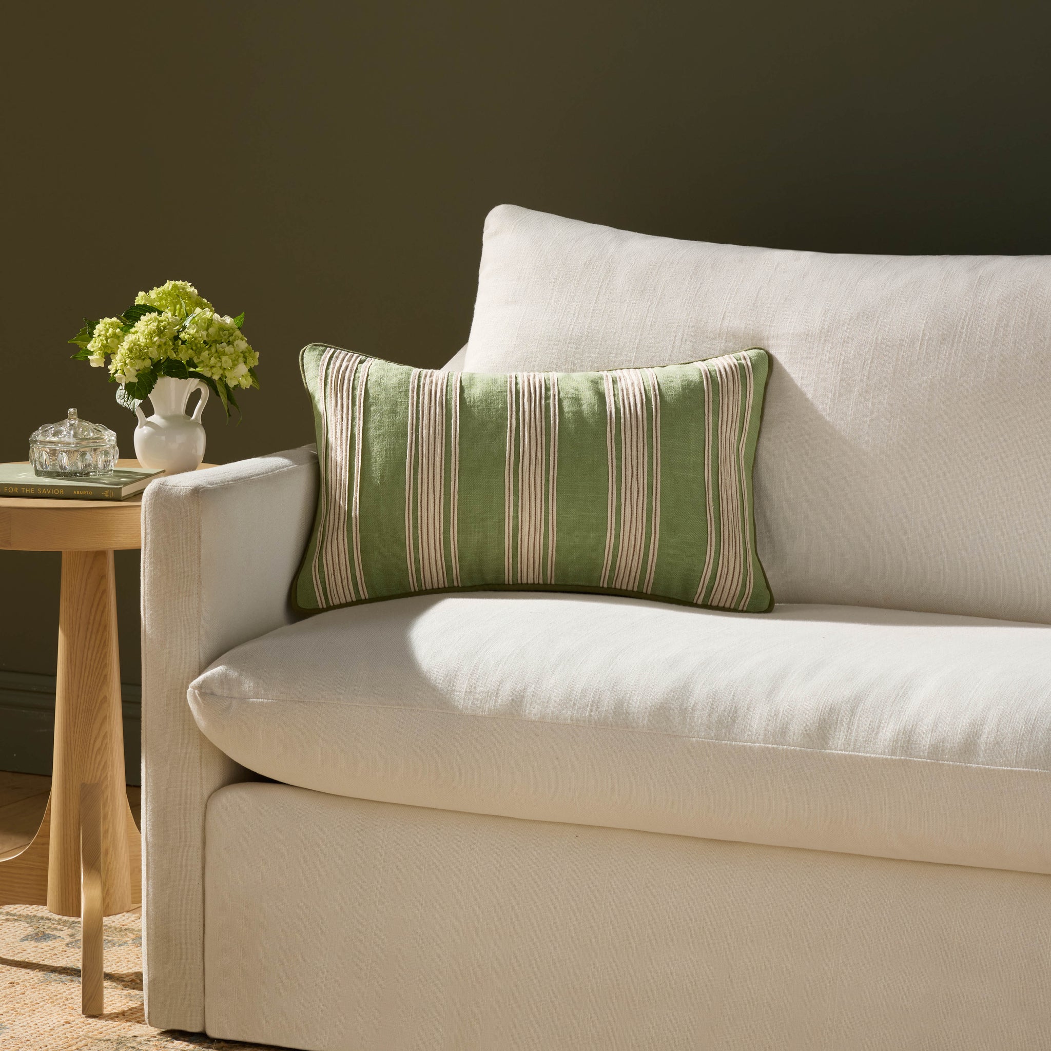 Verona Green Pillow - Roomscene #2 (H)