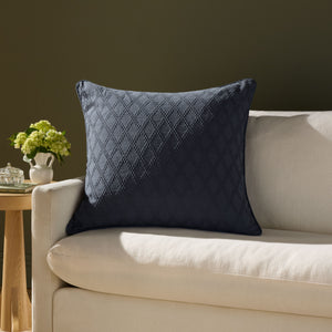 Cary Blue Pillow - Roomscene #2 (H)