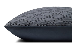 Cary Blue Pillow - Organic Detail (H)