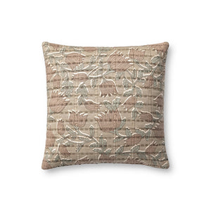 Taupe / Rose Pillow - Aerial Image