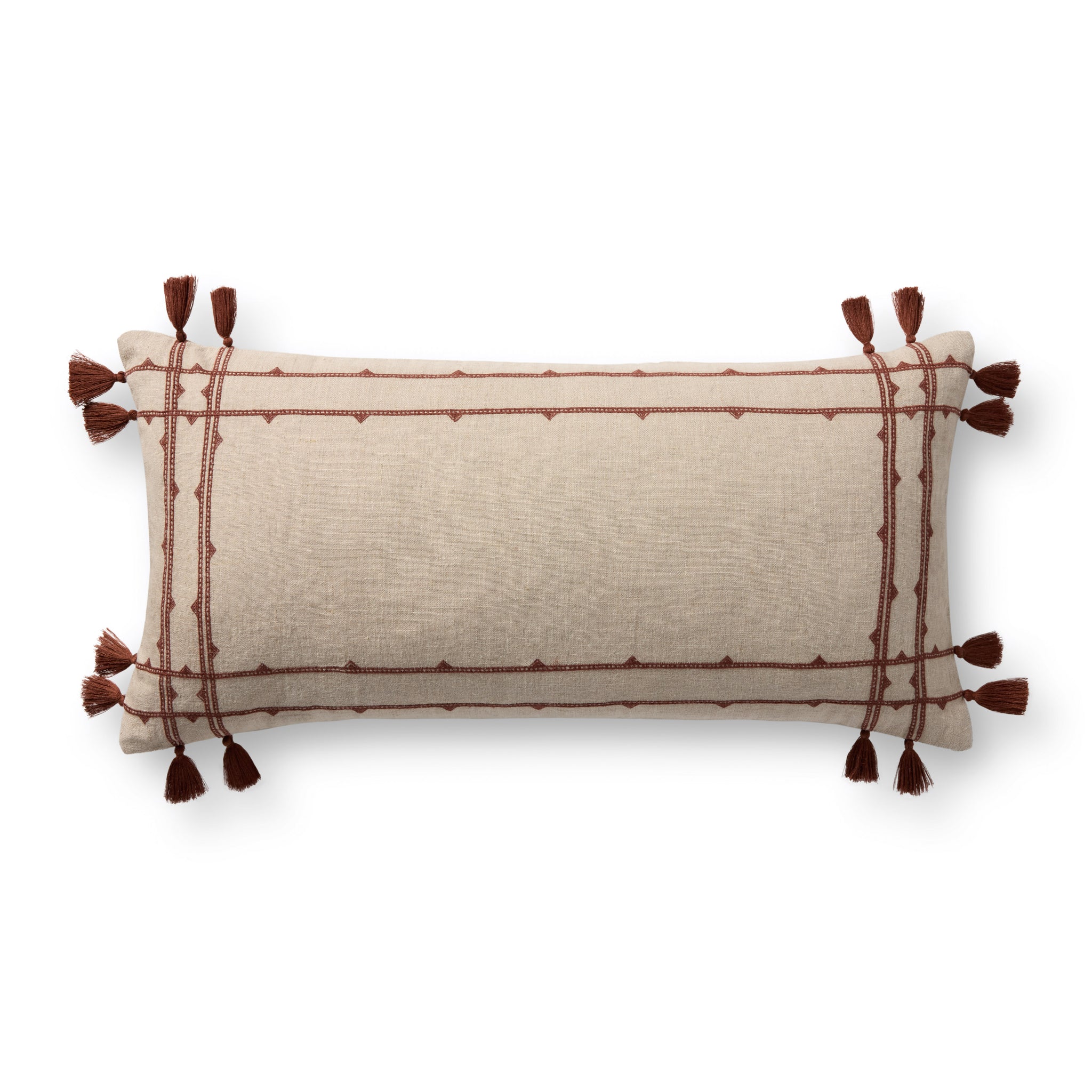 Natural / Rust Pillow - Aerial Image