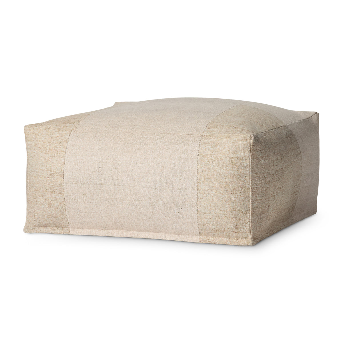 Ivory Pouf — a Loloi pouf at Laurie Yapp Home.