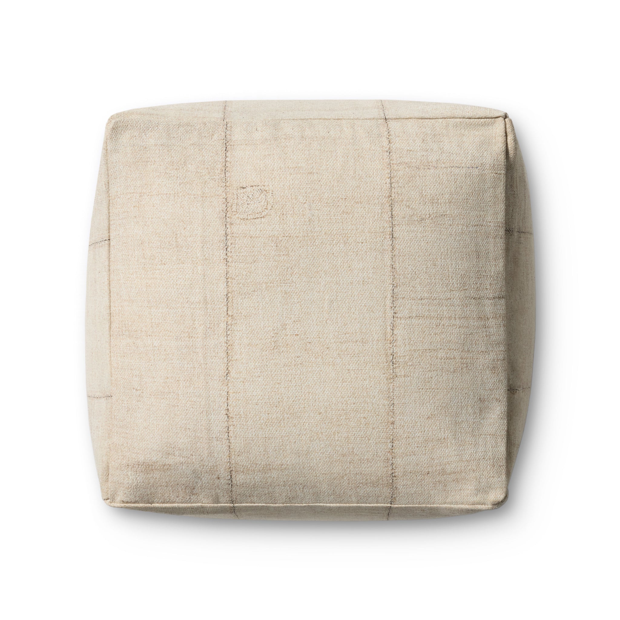 Ivory Pouf shown from another angle.