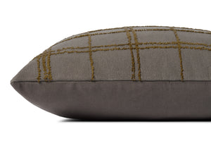 Edward Charcoal / Olive Pillow - Rug Corner (H)