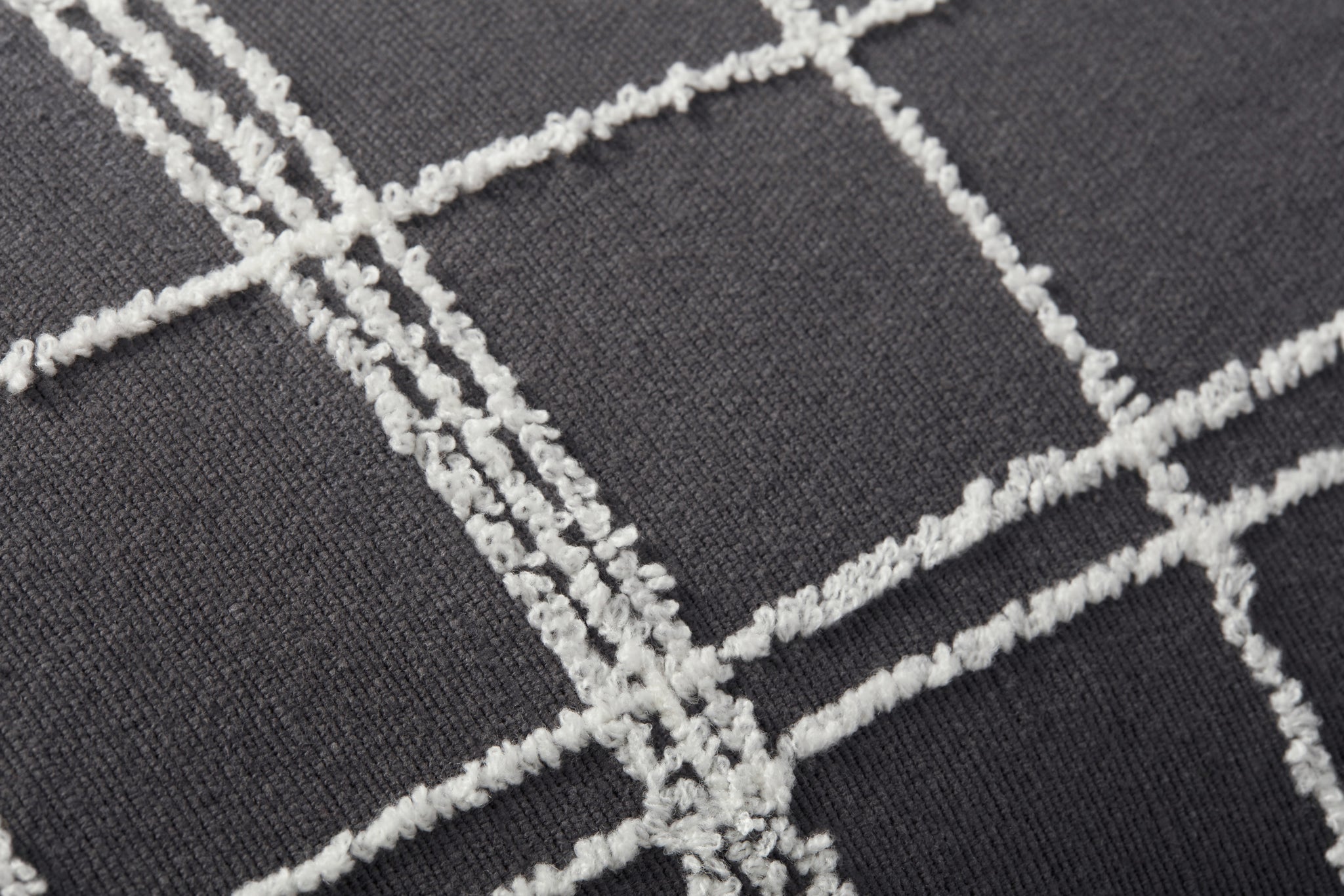 Bernadette Graphite / Ivory Pillow - Macro Detail (H)
