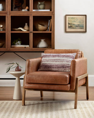 Burgundy / Ivory Pillow - Roomscene #1 (V)