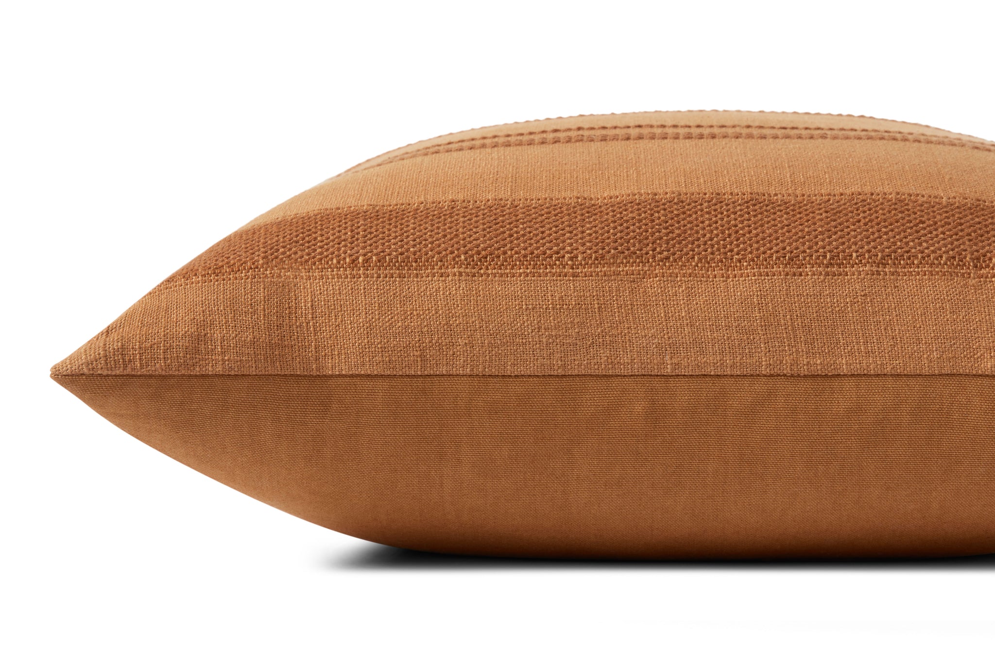Mia Rust Pillow shown from another angle.
