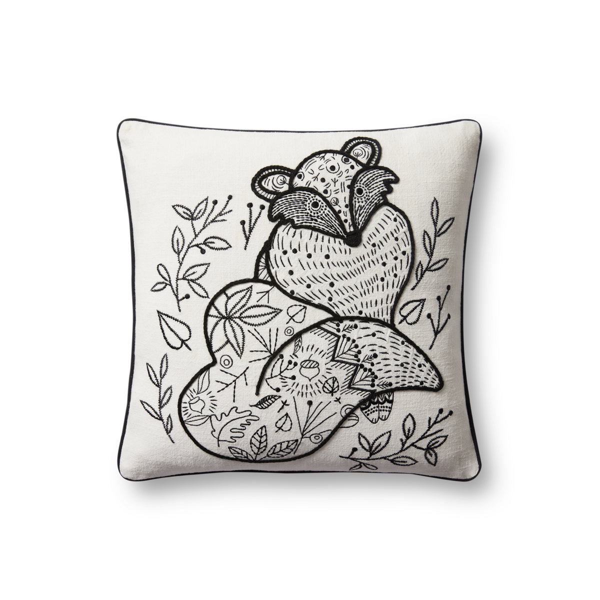 Black / Natural Pillow - Aerial Image