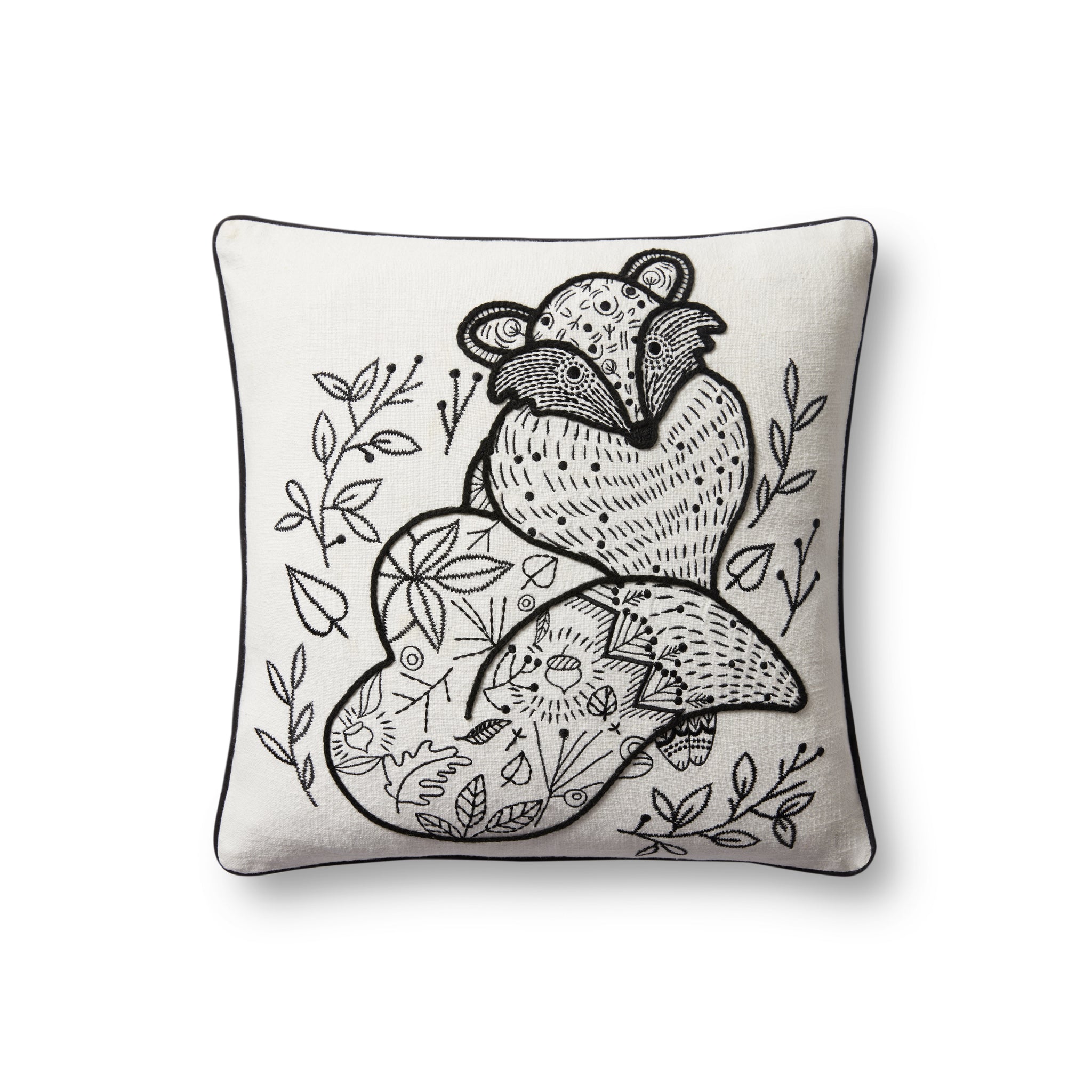 Black / Natural Pillow - Aerial Image