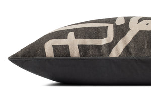 Charcoal / Natural Pillow - Rug Corner (H)