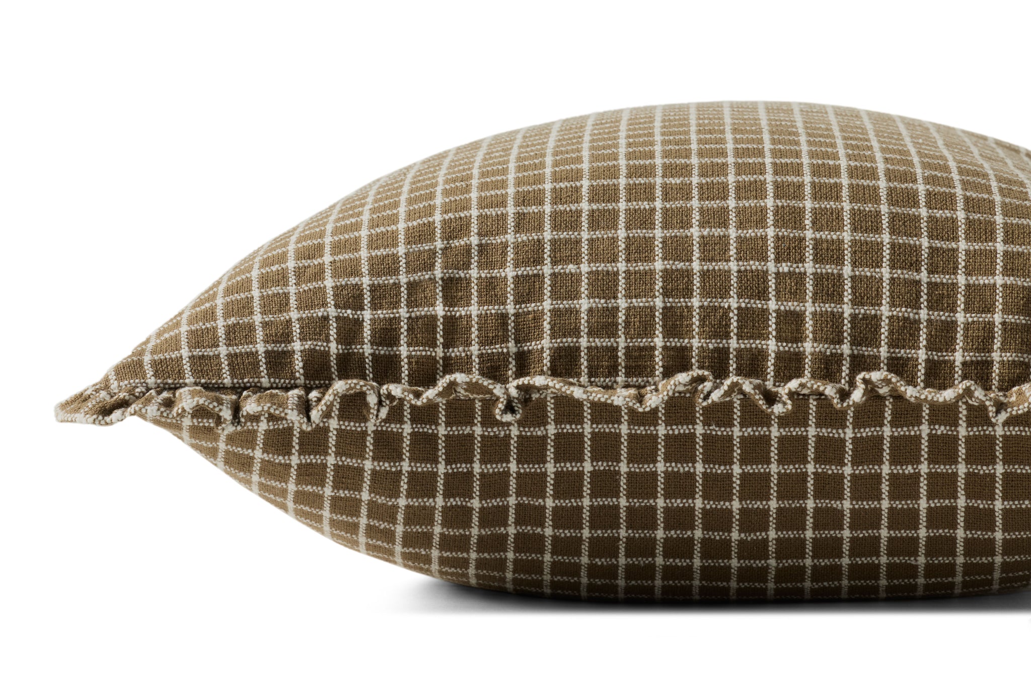 Dinah Chocolate Pillow - Organic Detail (H)