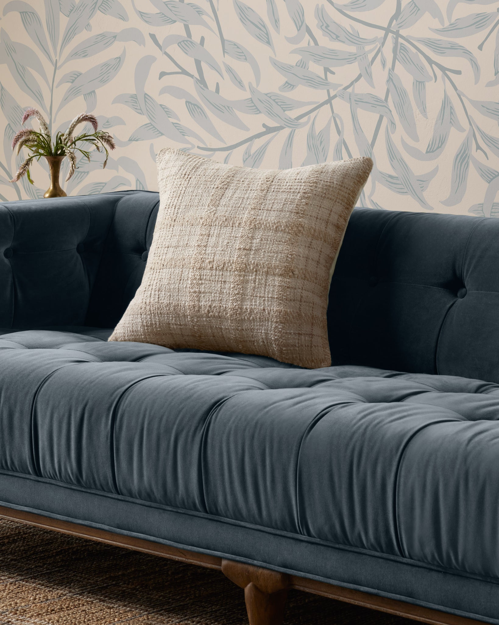 Fern Ivory / Beige Pillow - Roomscene #3 (V)