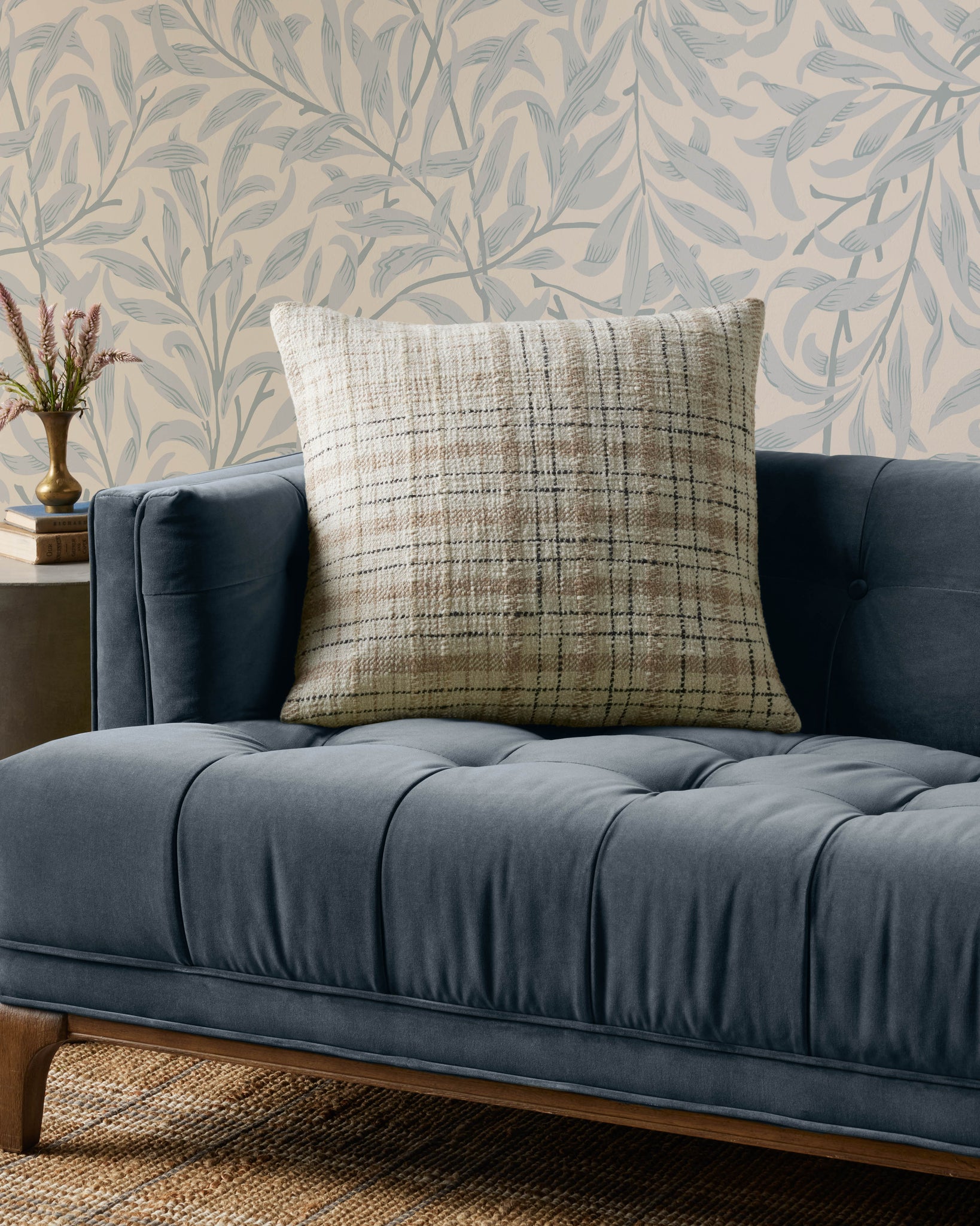 Cricket Beige / Black Pillow - Roomscene #3 (V)