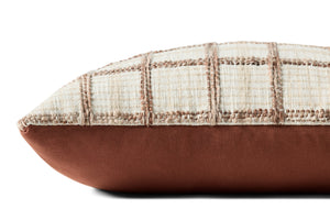 Norman Ivory / Brown Pillow - Organic Detail (H)
