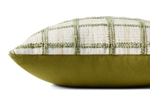 Norman Ivory / Green Pillow - Organic Detail (H)
