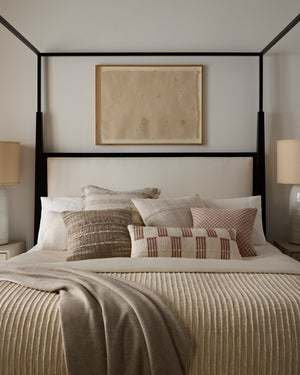 Ivory / Brown Pillow (Pattern 1) shown from another angle.