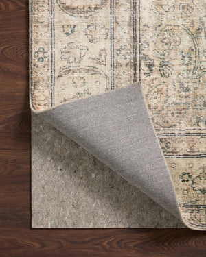 Grip 1/4" Grey Rug Pad - Corner on Wood (V)