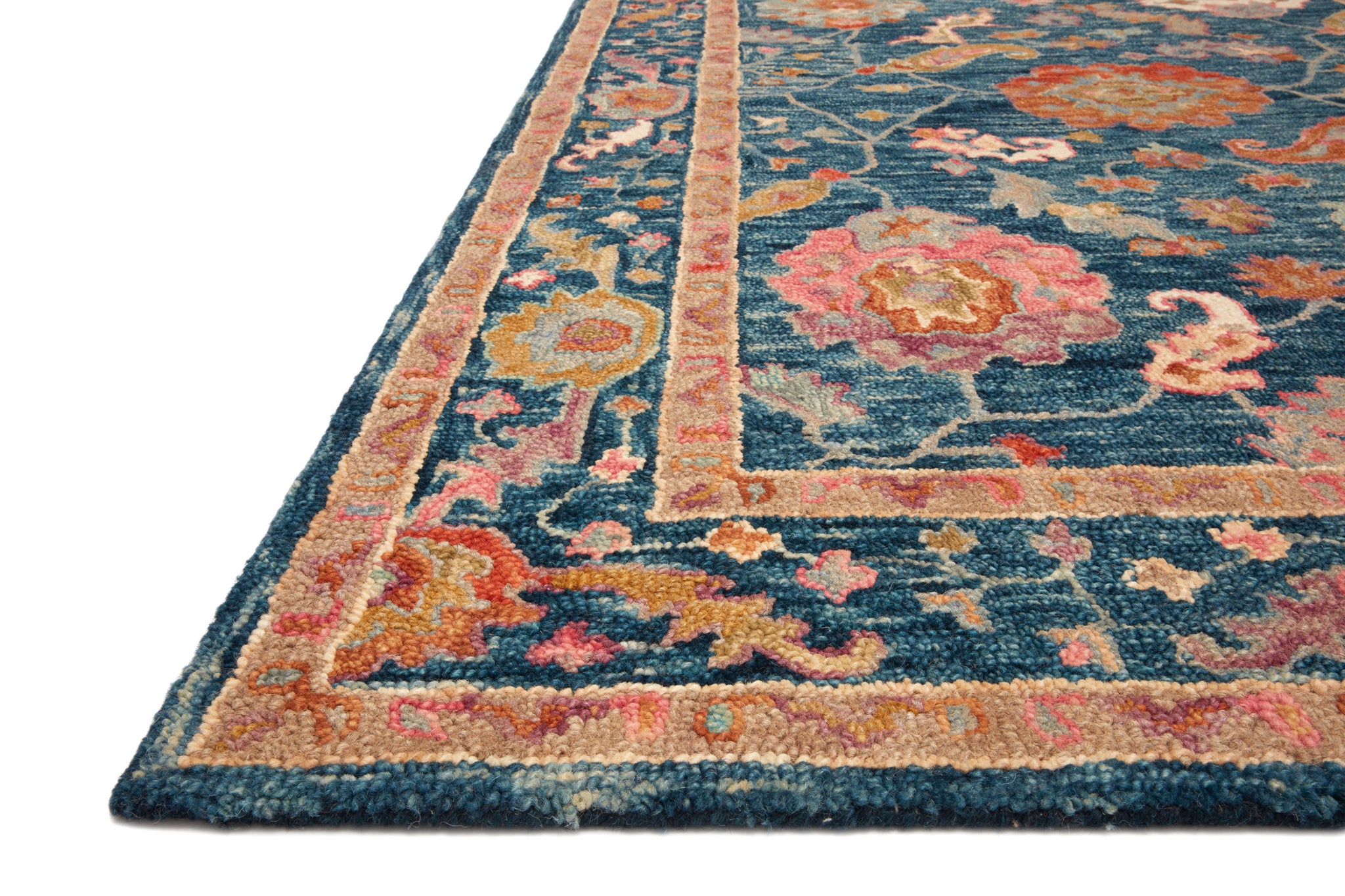 angle view of Padma Marine / Multi luxury Rug