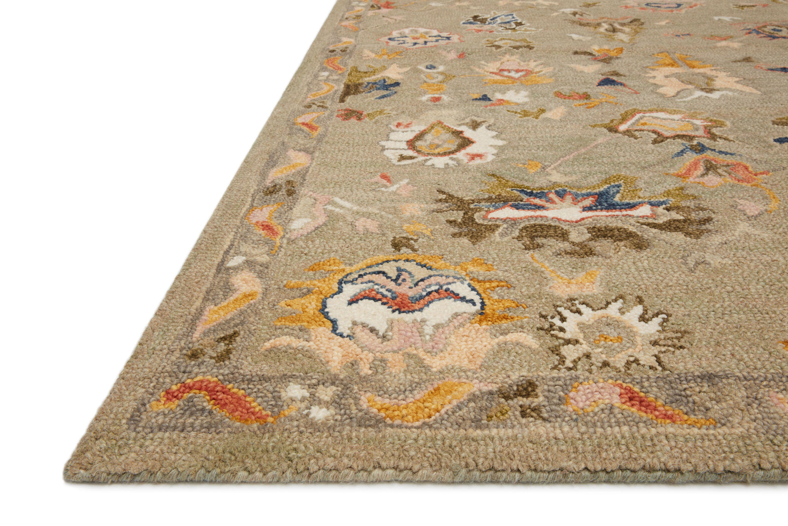front view of Padma Grey / Multi luxury Rug