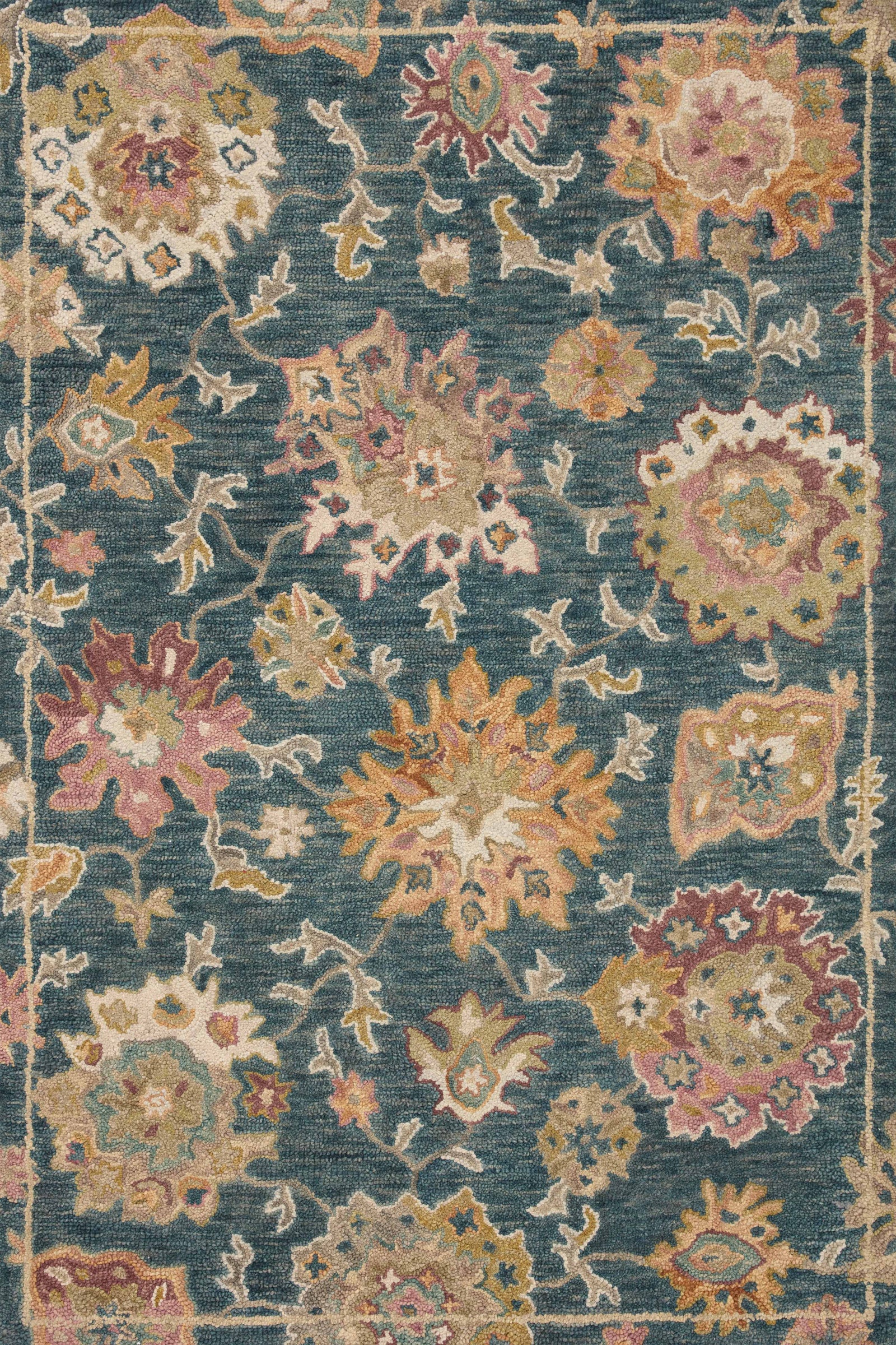 front view of Padma Navy / Multi luxury Rug