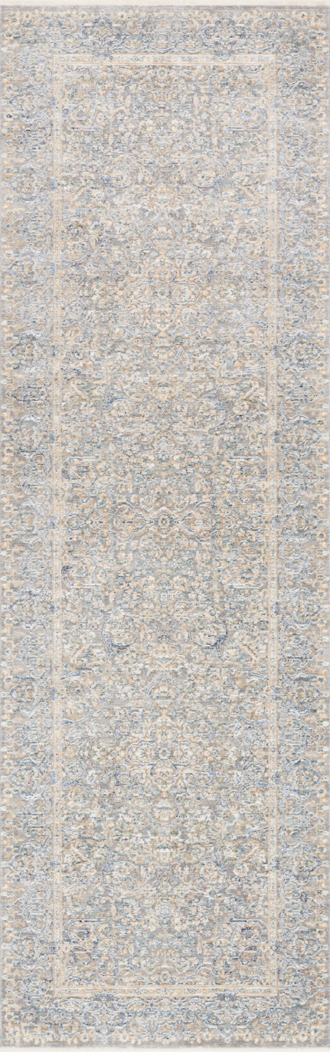 side view of Pandora Stone / Gold luxury Rug
